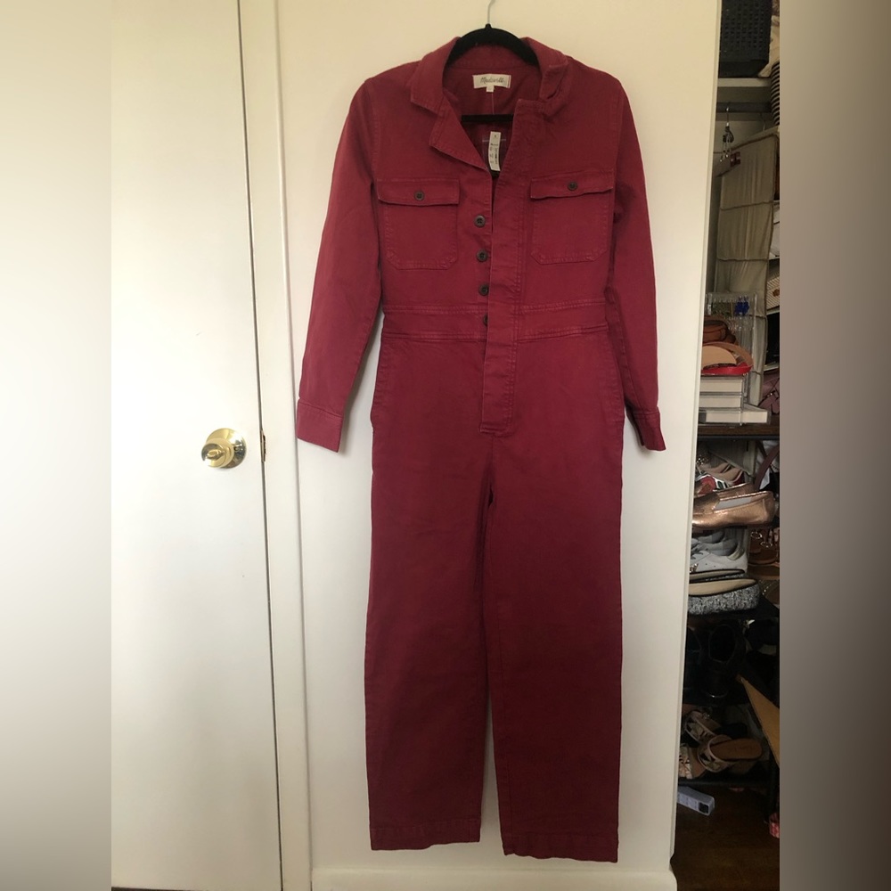 Never worn  wine colored Madewell jumpsuit.